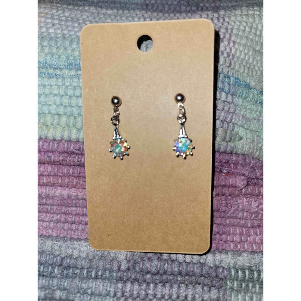 (3 For $15)Joma Silvertone Dangling Earrings With Australian Crystal- Nwt